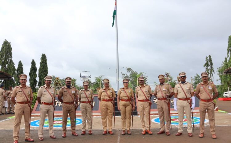  पोलीस प्रशिक्षण केंद्र येथे 80 वा स्वातंत्र्य दिन उत्साहात साजरा.